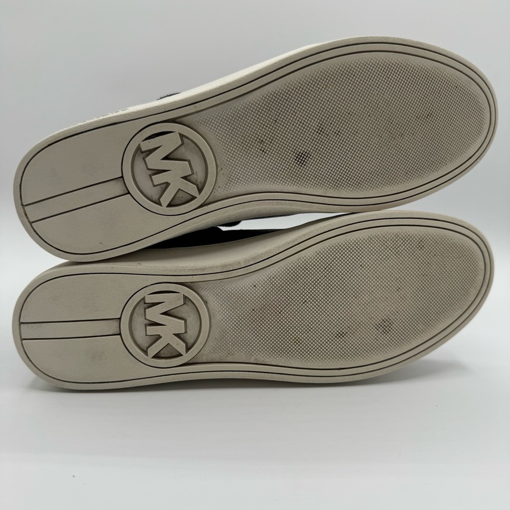 Michael Kors Black Paige High Top Leather/Suede Sneakers Size 10M - Picture 11 of 16